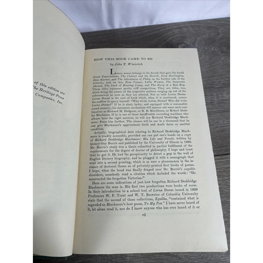 Lorna Doone Book‎ Hardcover by R. D. Blackmore 1943 Box Sleeve